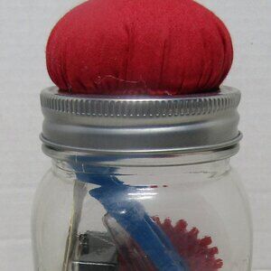 Kikkerland Mason Sewing Jar Kit Complete Unused - No Box